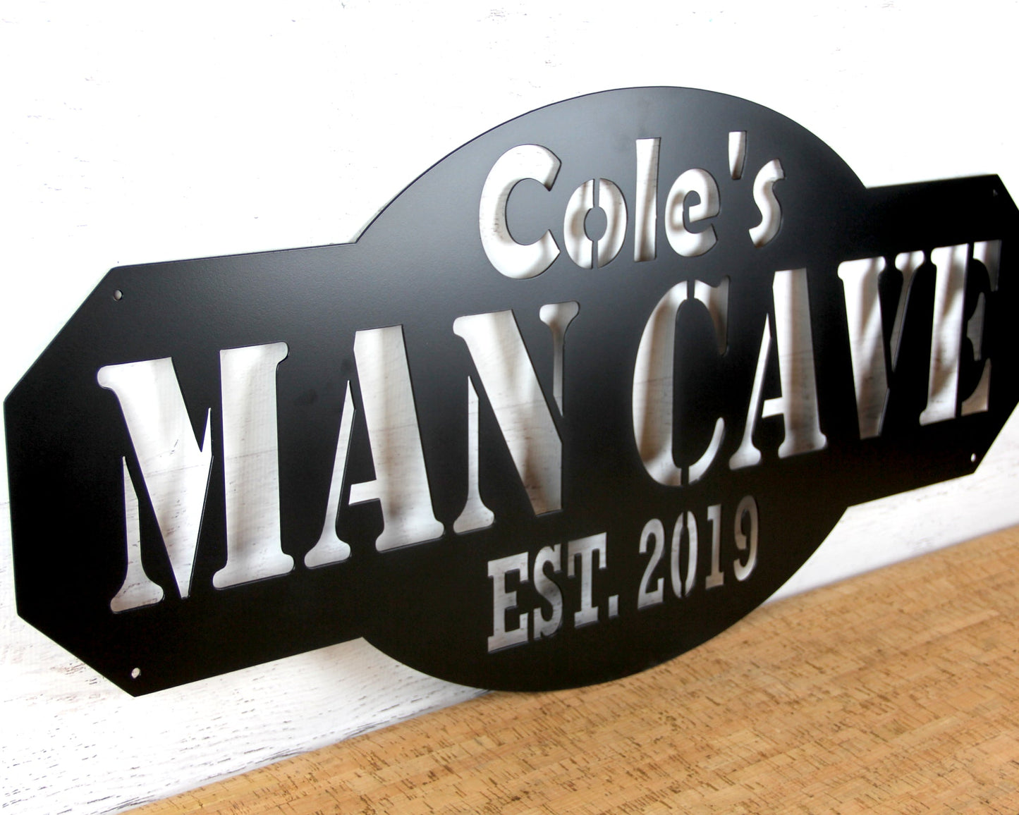 Man Cave Personalized Metal Sign with Name and EST. Date