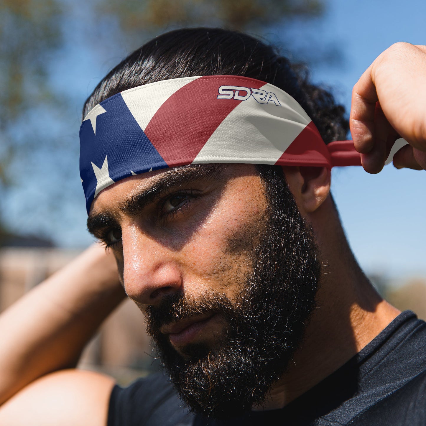 Country Flag Tie Headbands