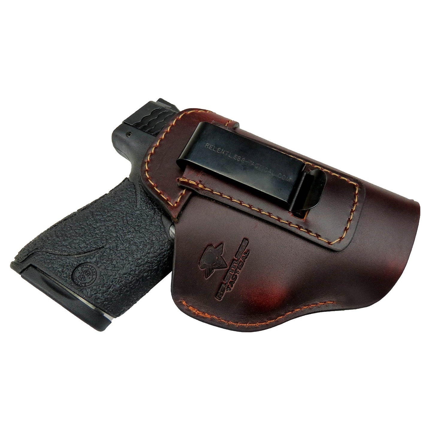 The Defender Leather IWB Holster - S&W Shield/Glock/XD Handguns - Lifetime Warranty - Made in USA