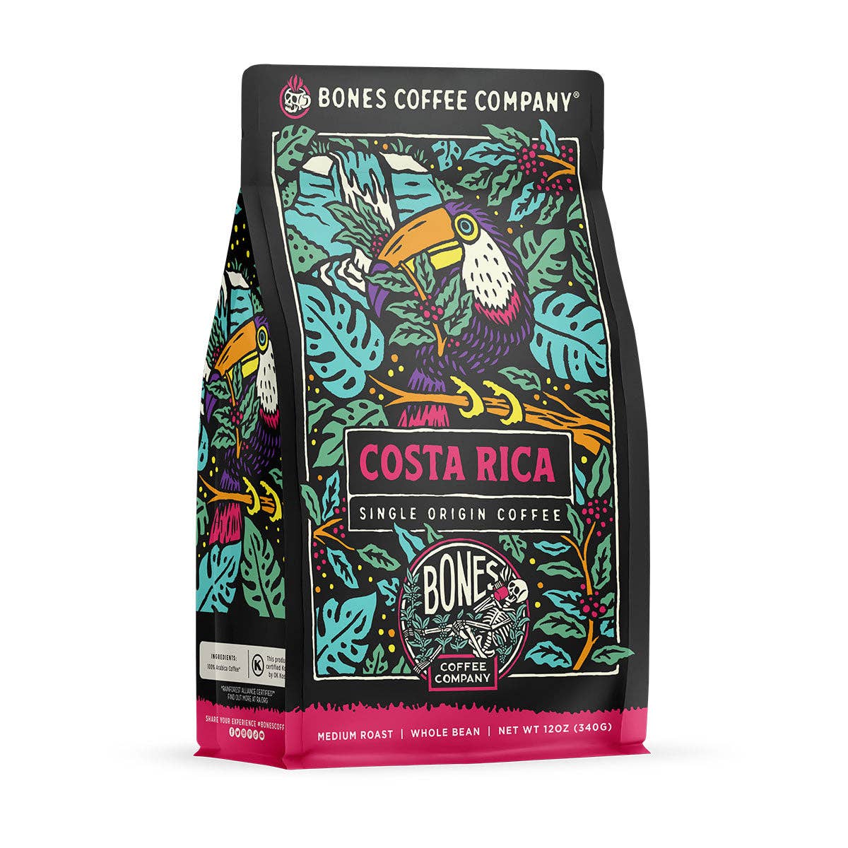 Costa Rica Single-Origin Coffee | 12oz | Whole Bean & Ground