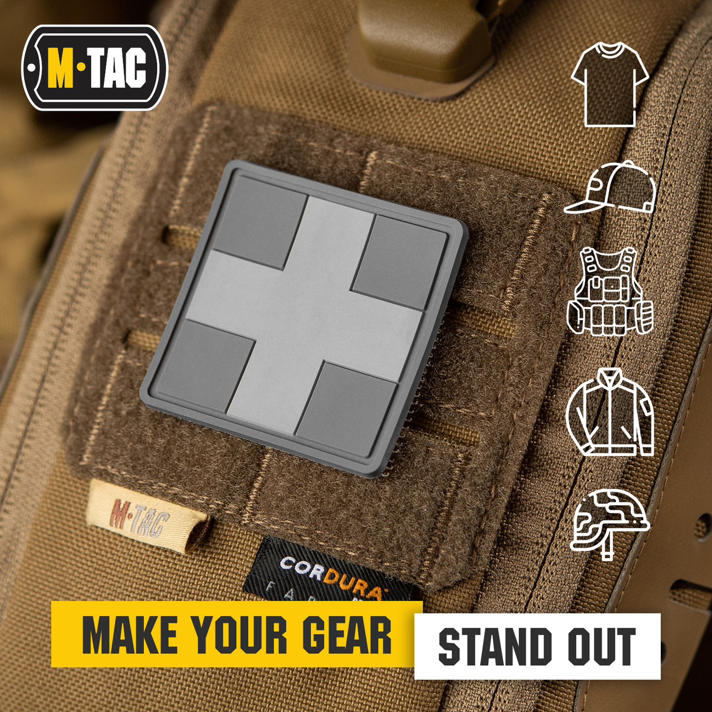 M-Tac patch Medic Cross Square PVC