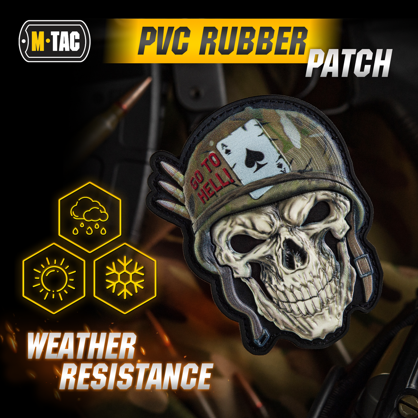 M-Tac Patch Skull in a Helmet PVC