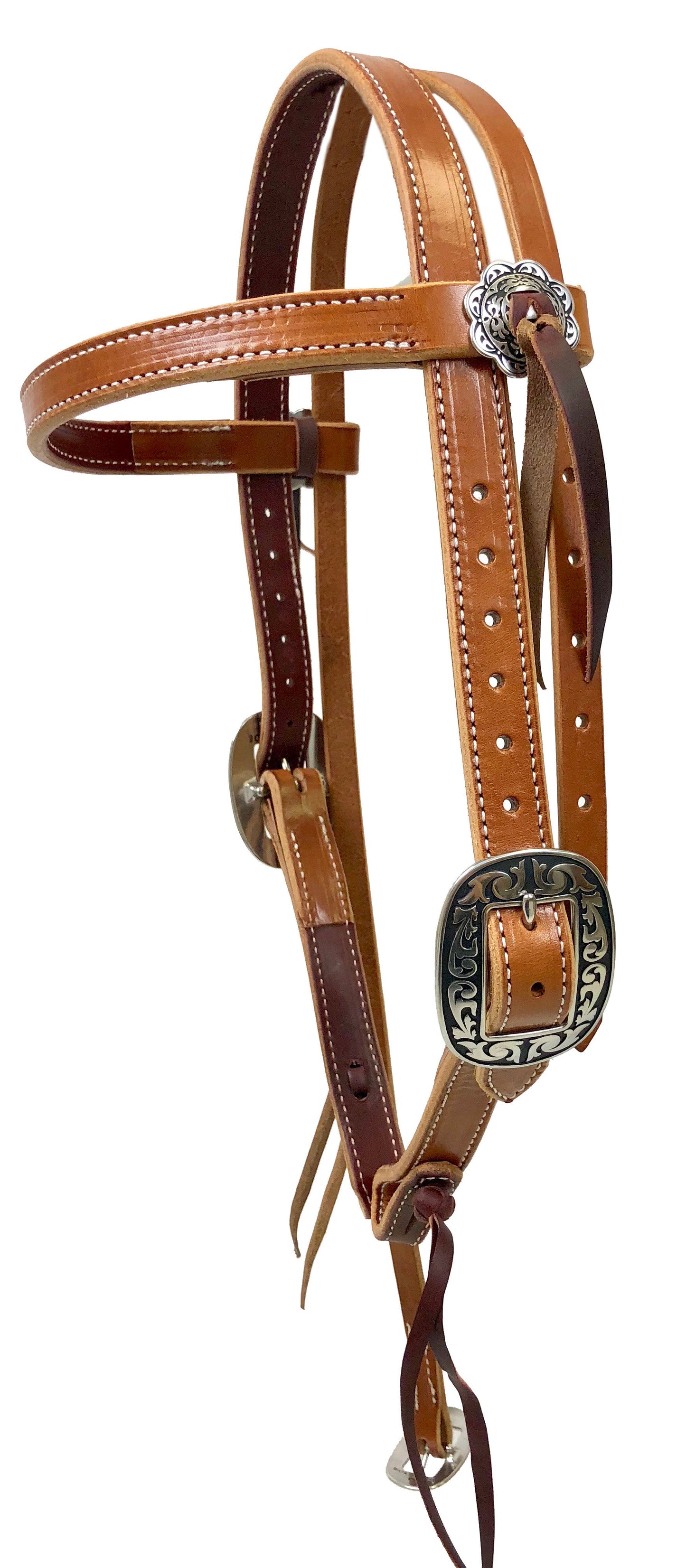 Pro Series 1" Double & Stitched Extra Heavy Harness Browband Headstall