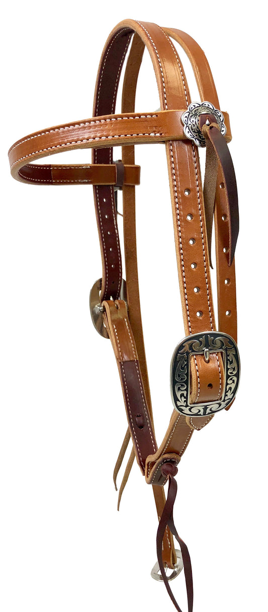 Pro Series 1" Double & Stitched Extra Heavy Harness Browband Headstall