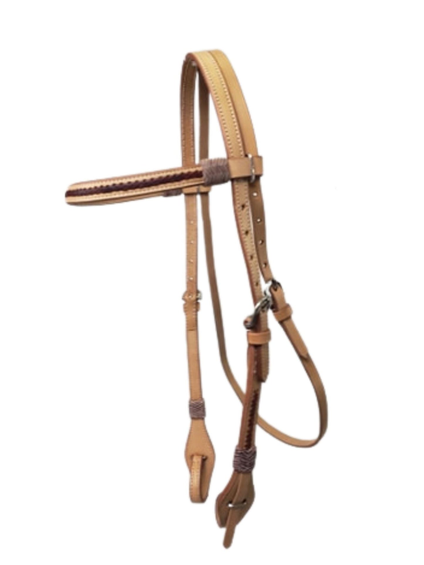 Light Braided Rawhide Browband Headstall