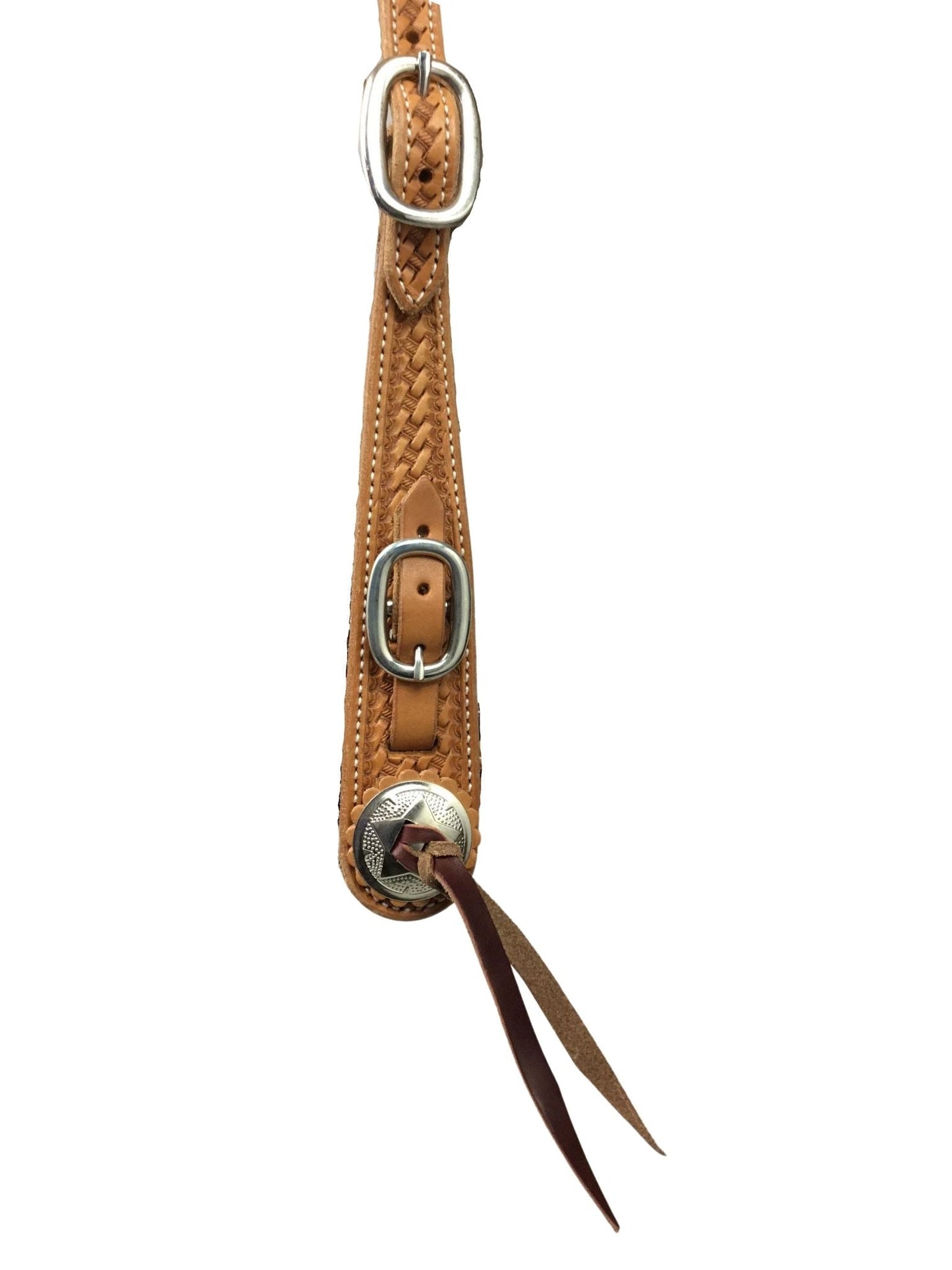 Basket Stamped Old Style Headstall with Noseband