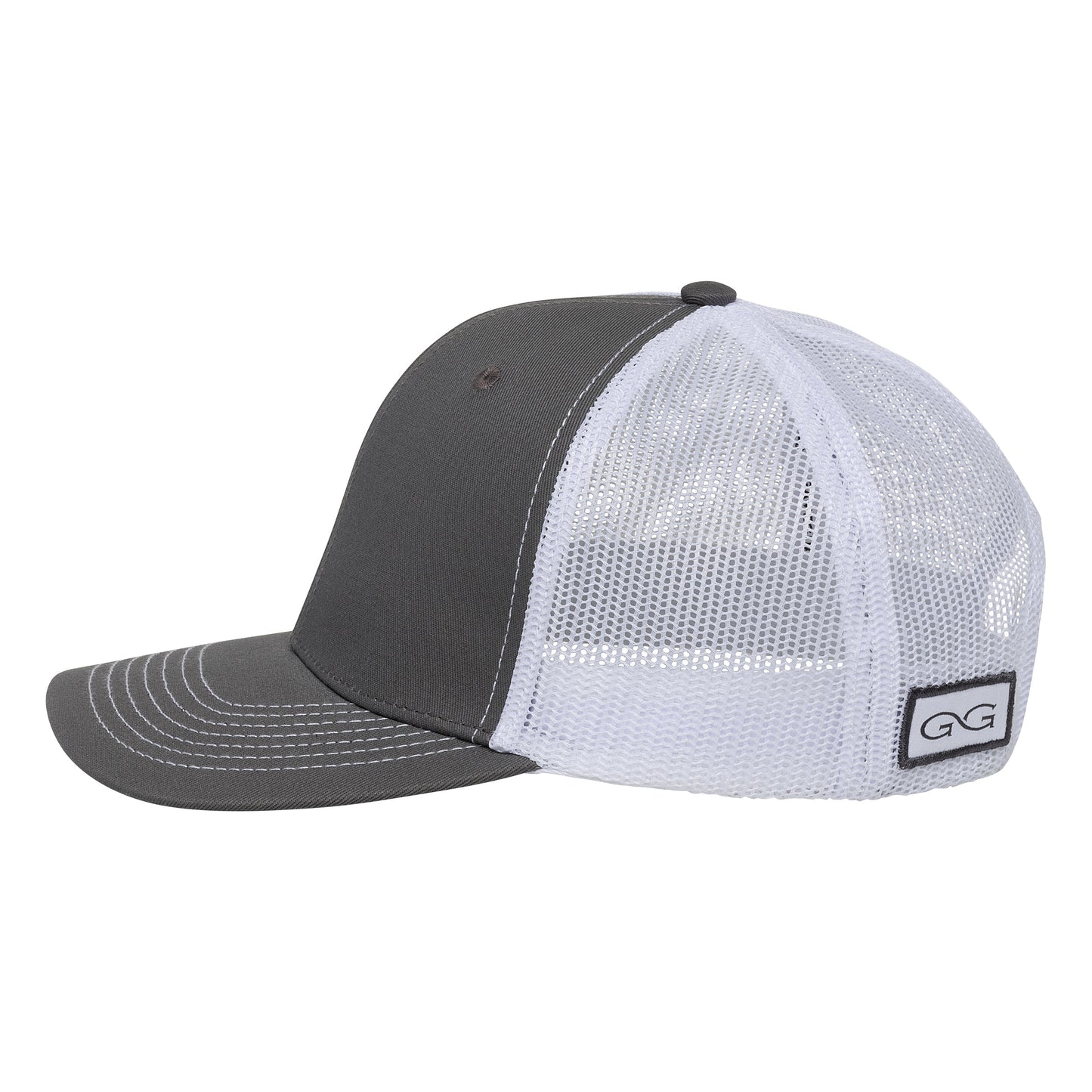 GunMetal Cap | White MeshBack