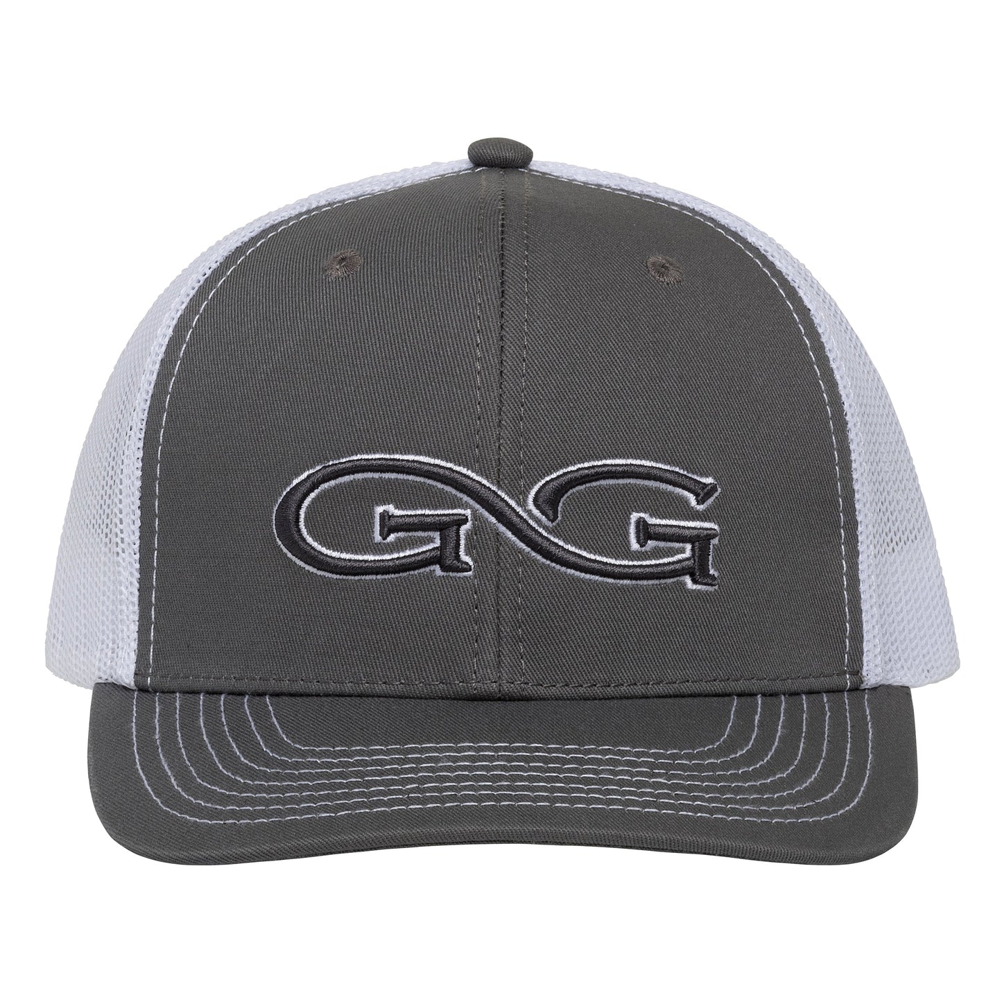 GunMetal Cap | White MeshBack