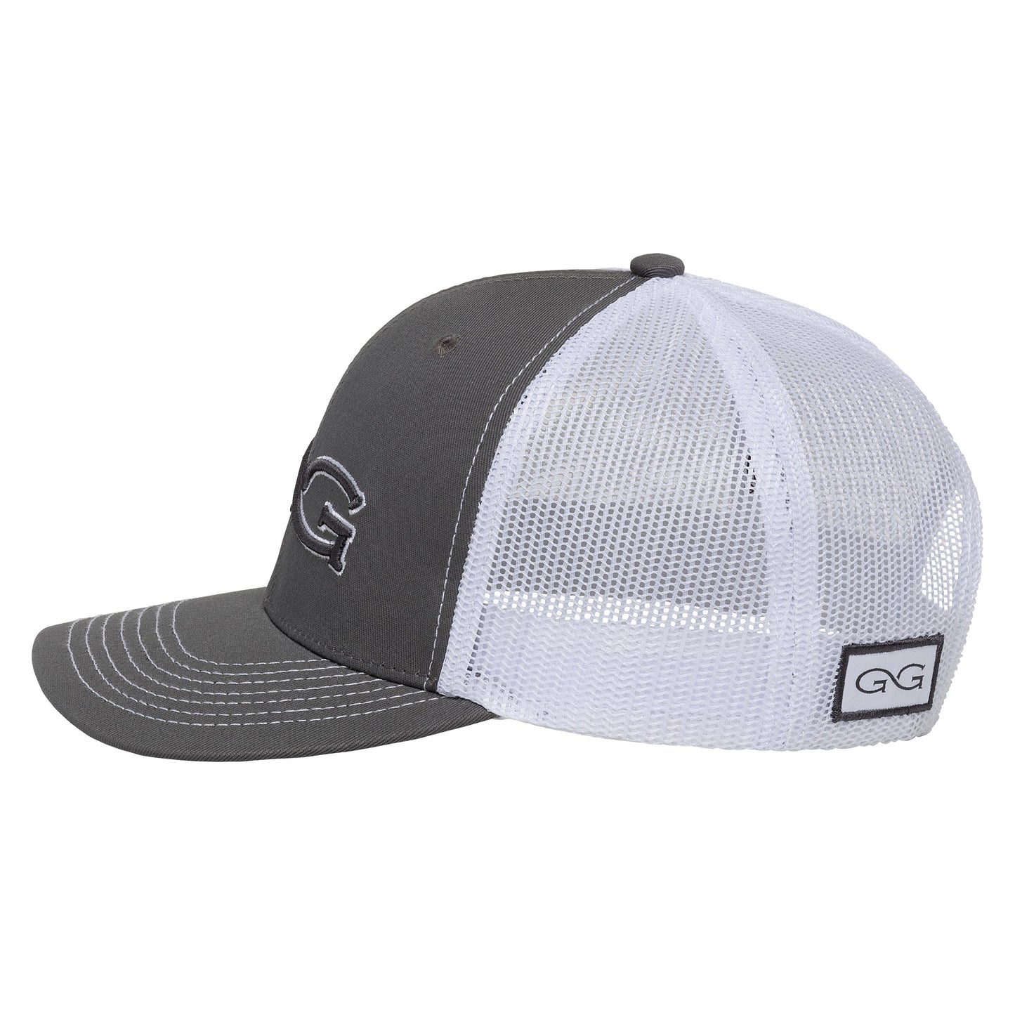 GunMetal Cap | White MeshBack