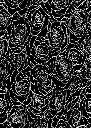 Black and White Rose Pattern