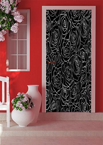 Black and White Rose Pattern