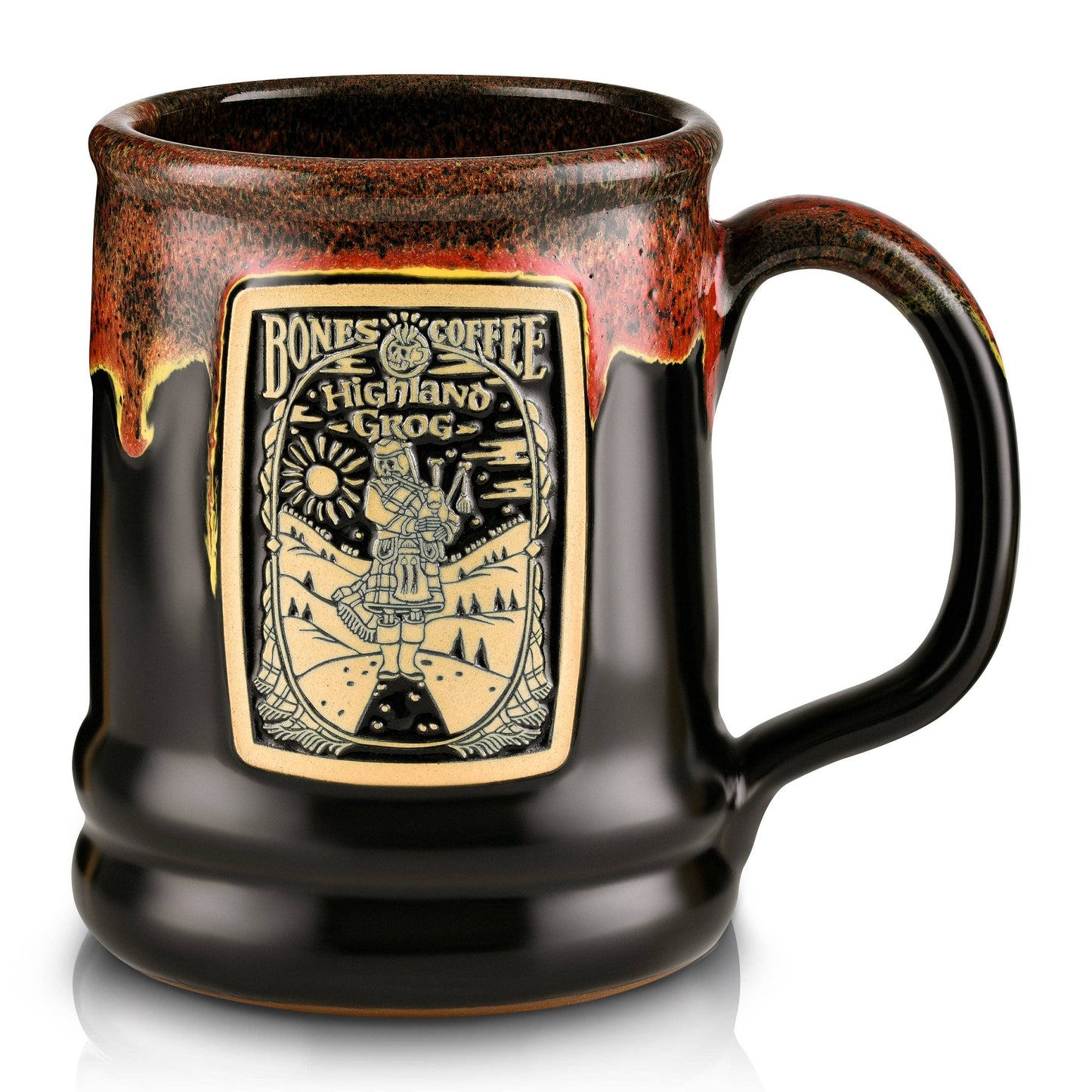 Highland Grog Handthrown Mug | Black Coffee Mug | 14 oz