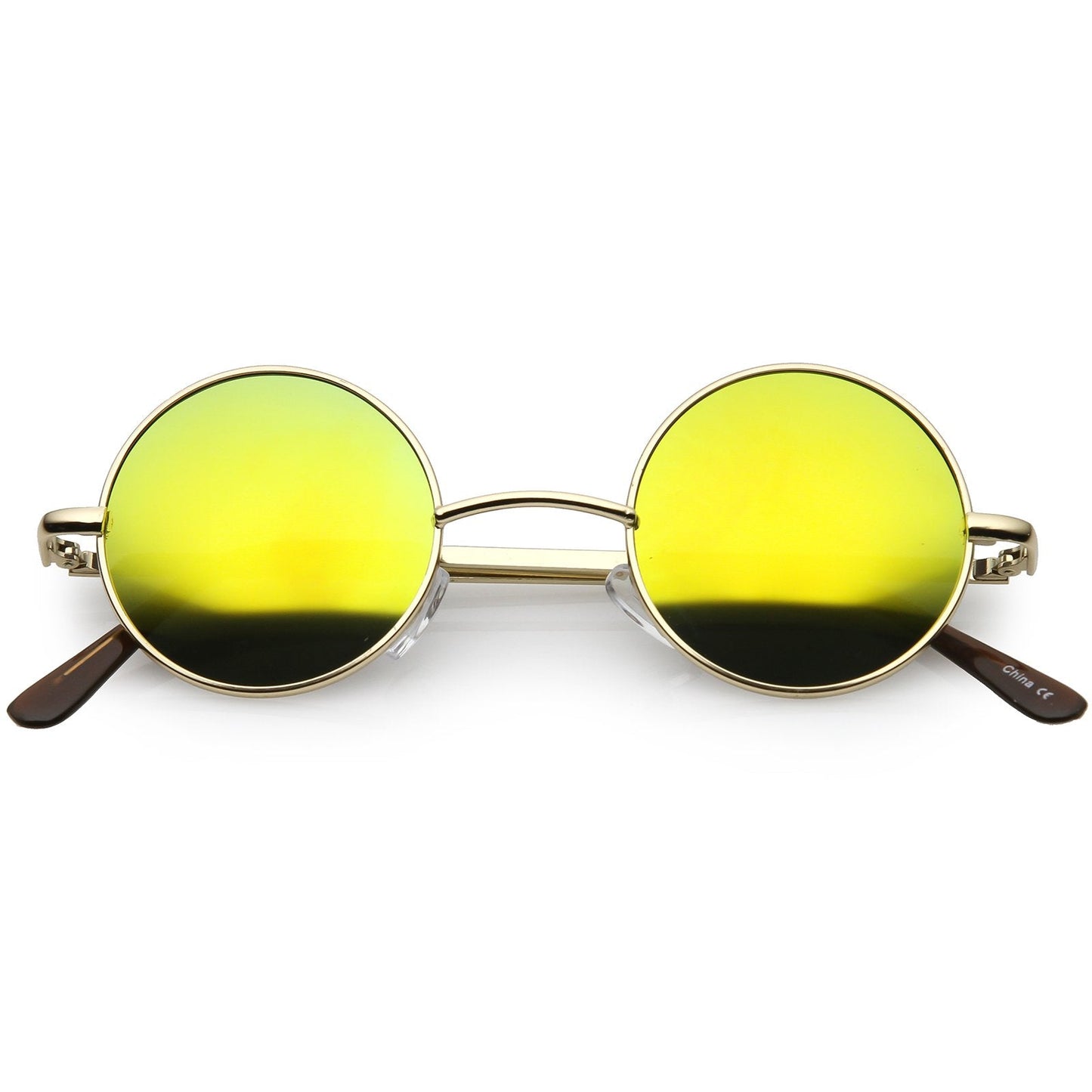 Retro Lennon Style Round Circle Metal Mirror Lens Sunglasses 1408