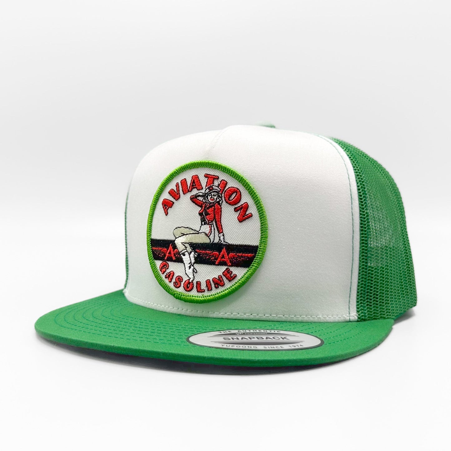 Aviation Gasoline Retro Pinup Trucker Hat