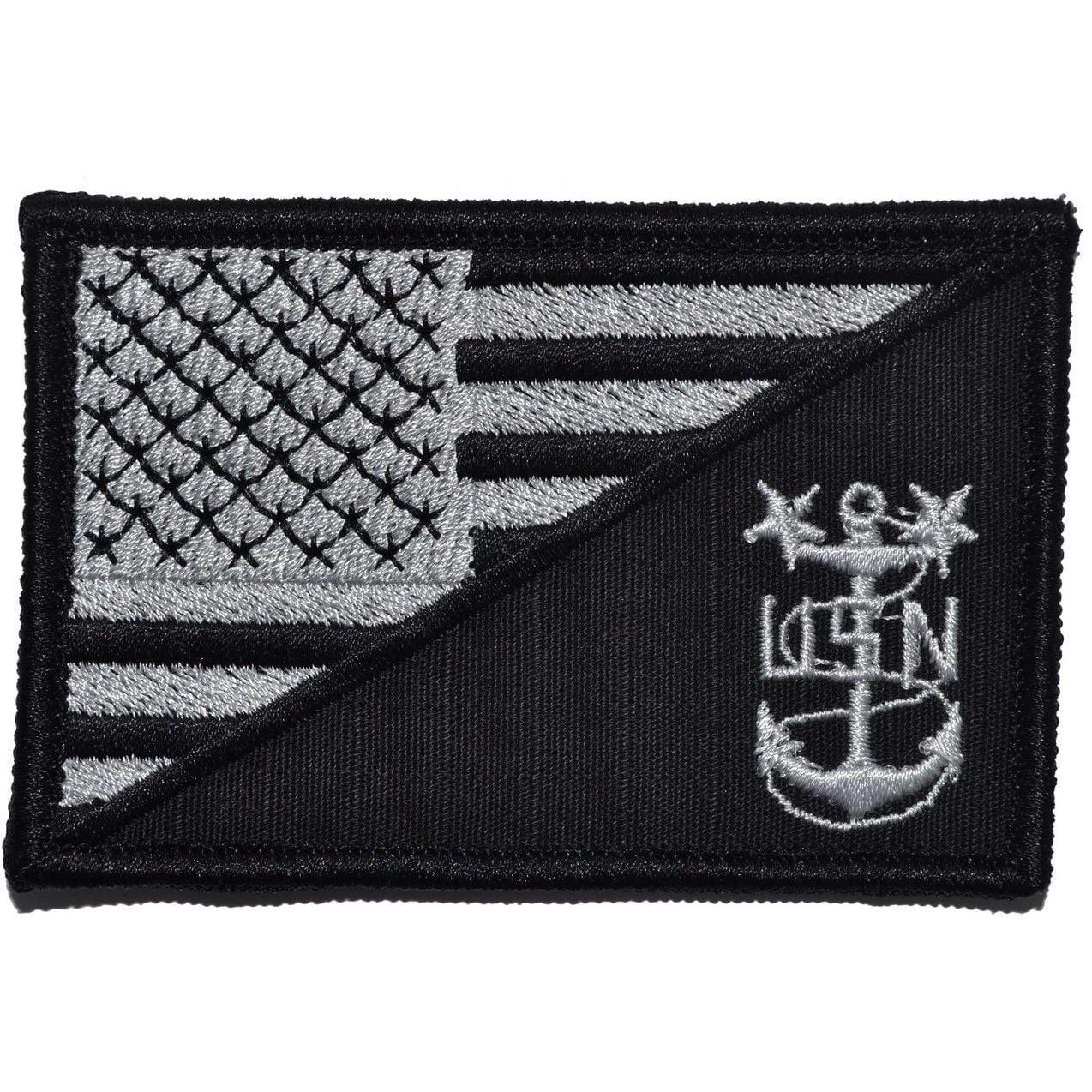 Navy MCPO Master Chief Petty Officer USA Flag - 2.25x3.5 inch Patch