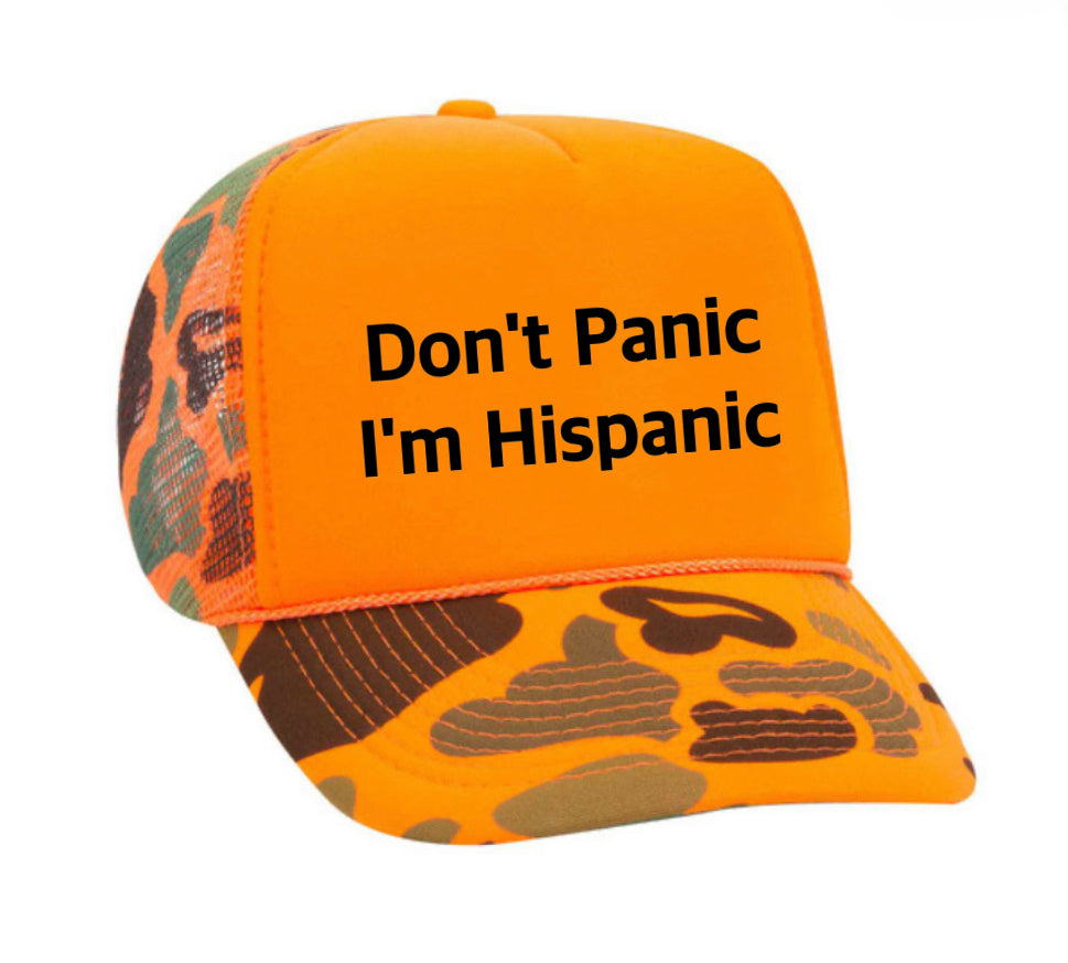 Don't Panic, I'm Hispanic Trucker Hat