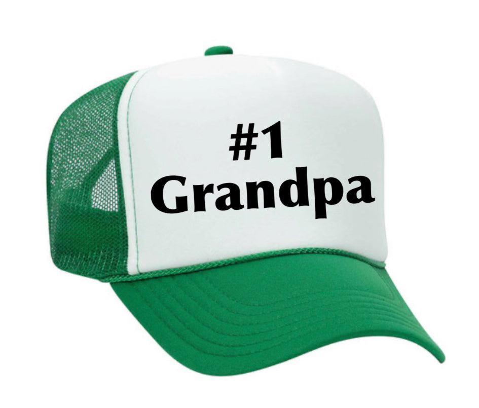 #1 Grandpa Trucker Hat