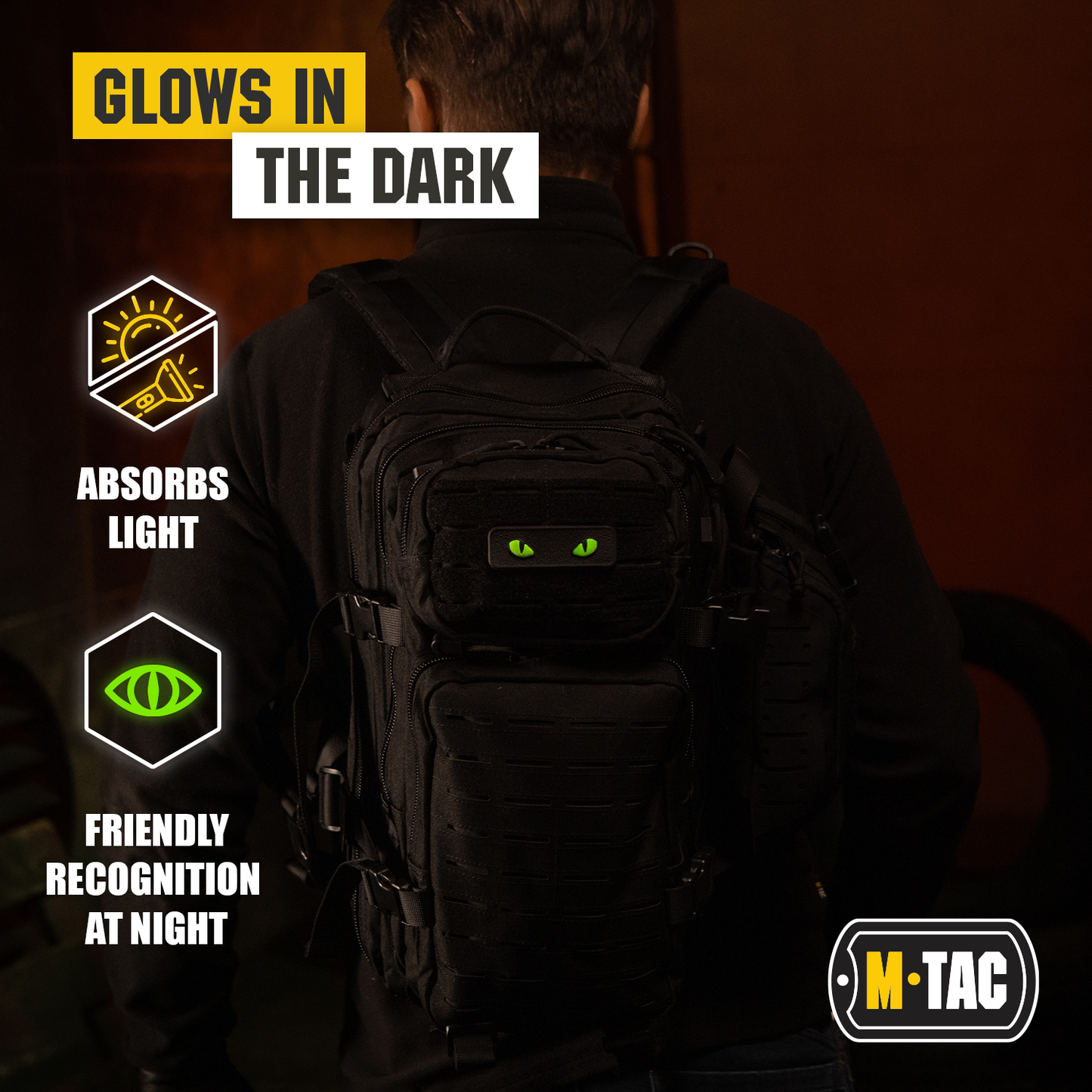 M-Tac Glows in the Dark Cat Eyes Morale Patch 3D PVC