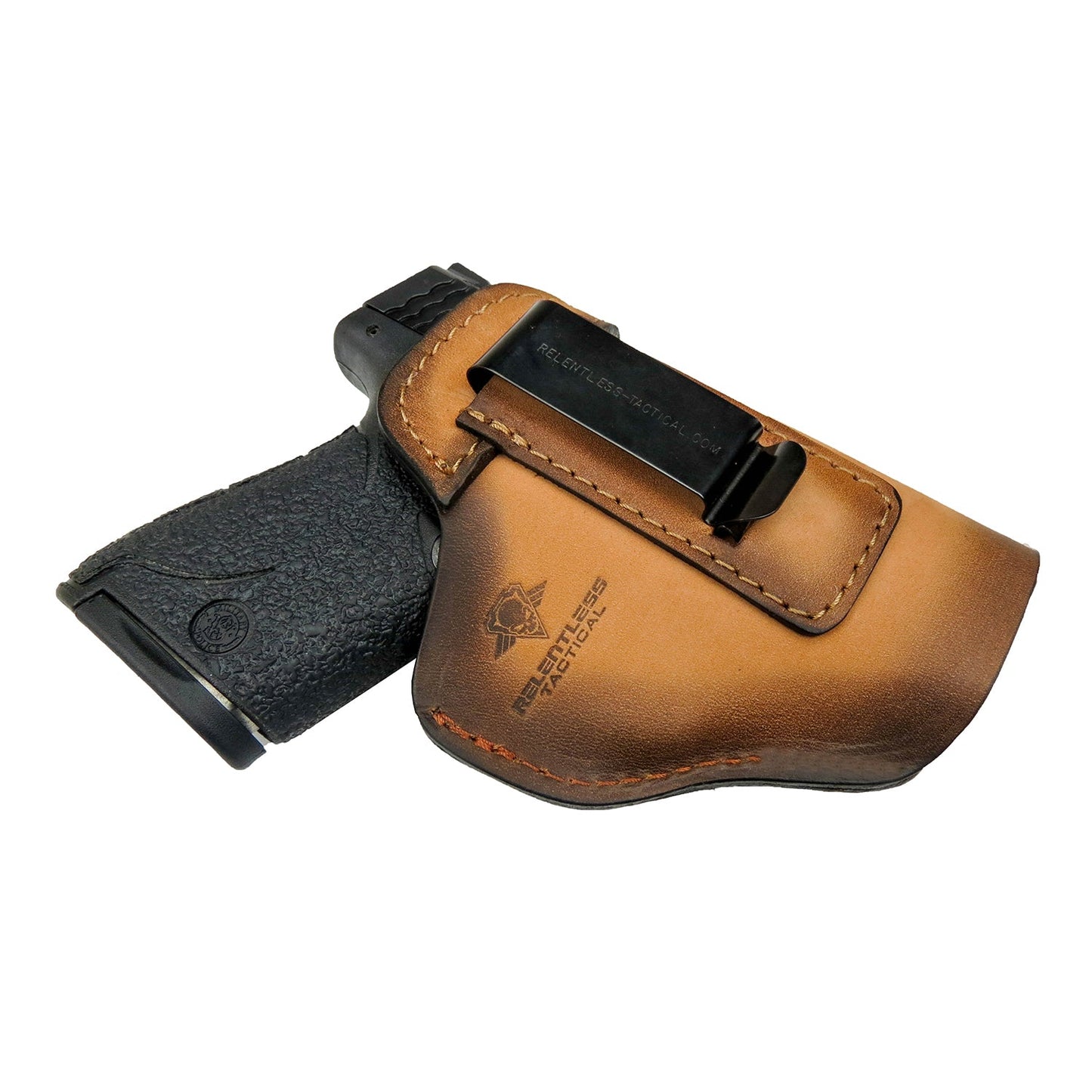 The Defender Leather IWB Holster - S&W Shield/Glock/XD Handguns - Lifetime Warranty - Made in USA