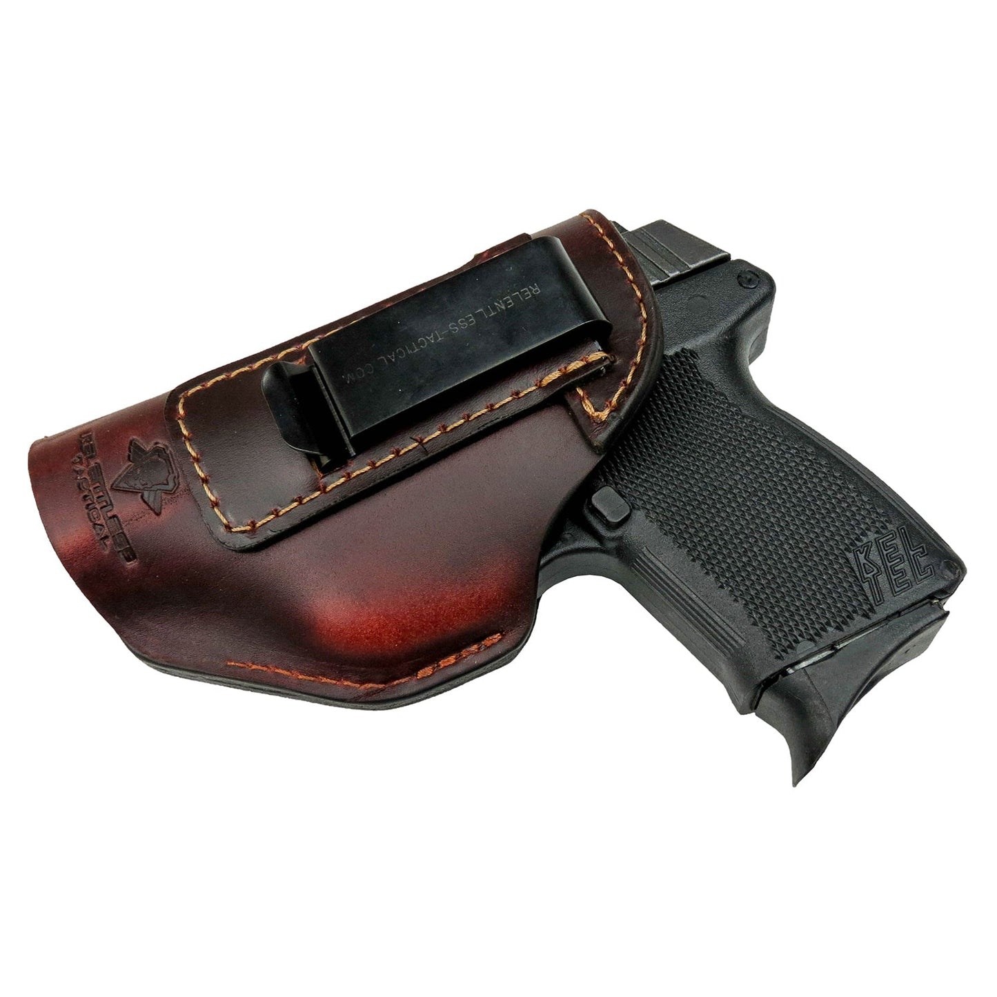 The Defender Leather IWB Holster - Fits Ruger LCP, LCP2, Sig P238, P290, S&W Bodyguard .380 and Most .380's - Lifetime Warranty - Made in USA