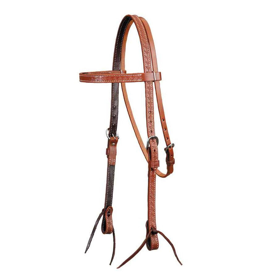 Colorado Brown Basket Stamped Headstall