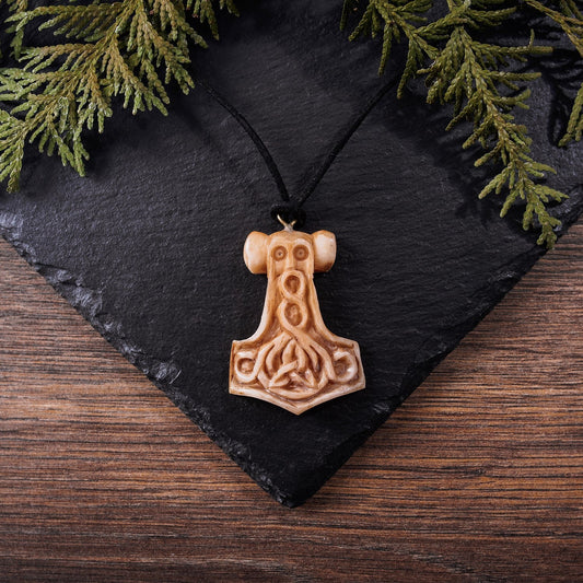 Bone Pendant - Mjolnir Odinson