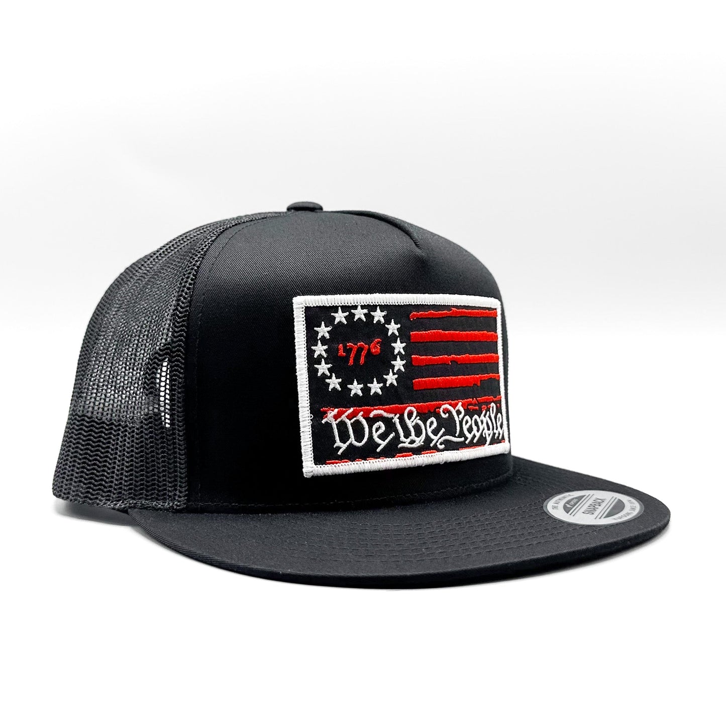 We the People Patriotic American Flag Trucker Hat