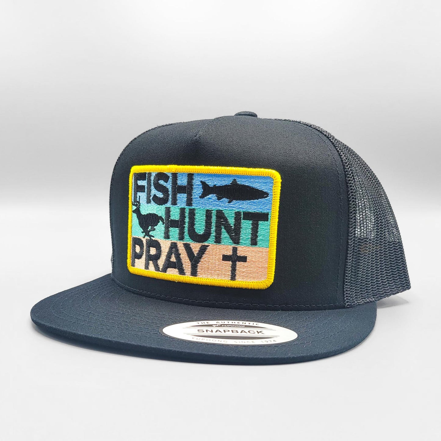 Fish Hunt Pray Christian Trucker Hat