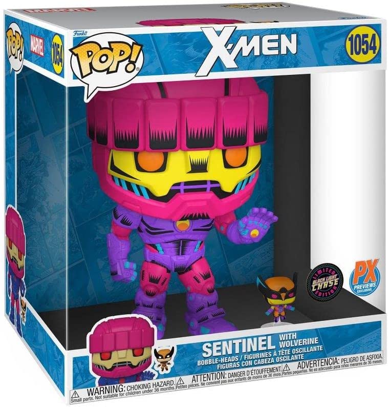 Funko Pop! Jumbo Marvel: X-Men - Sentinel with Wolverine Exclusive Chase