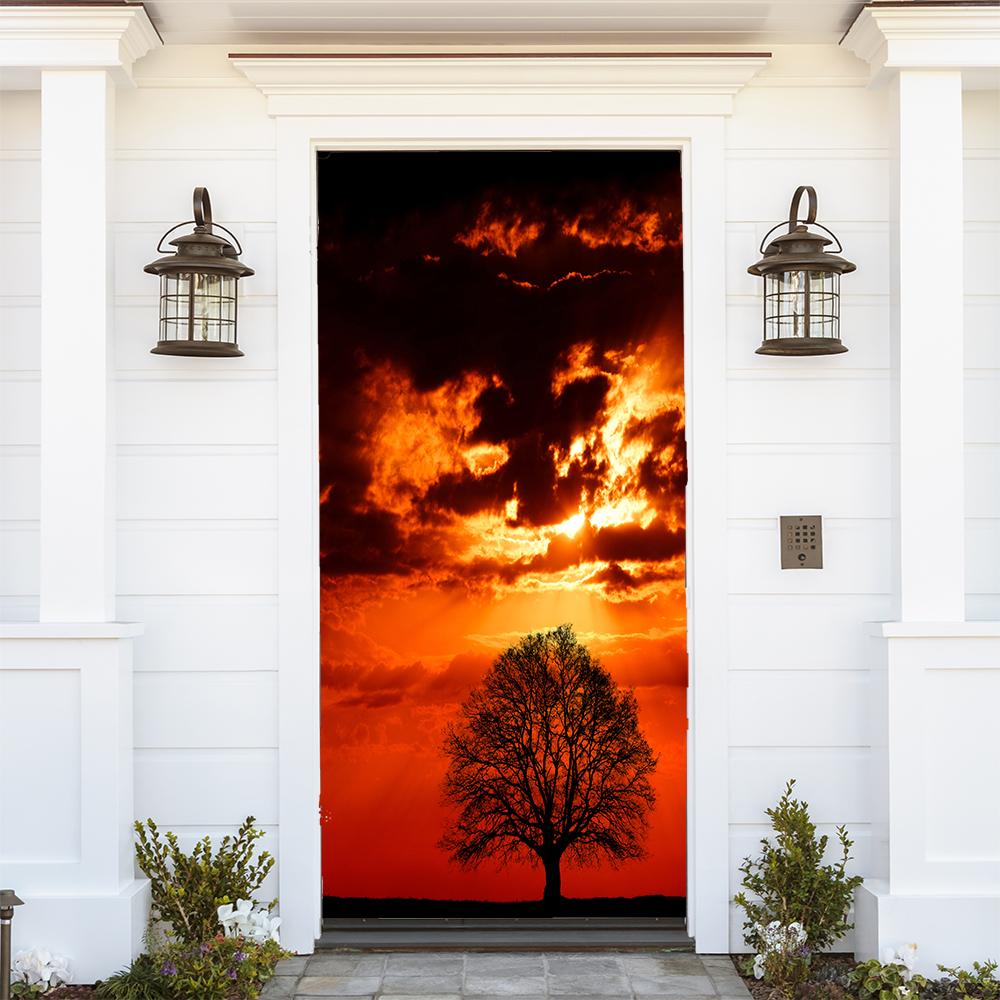 Oak Tree at Sunset