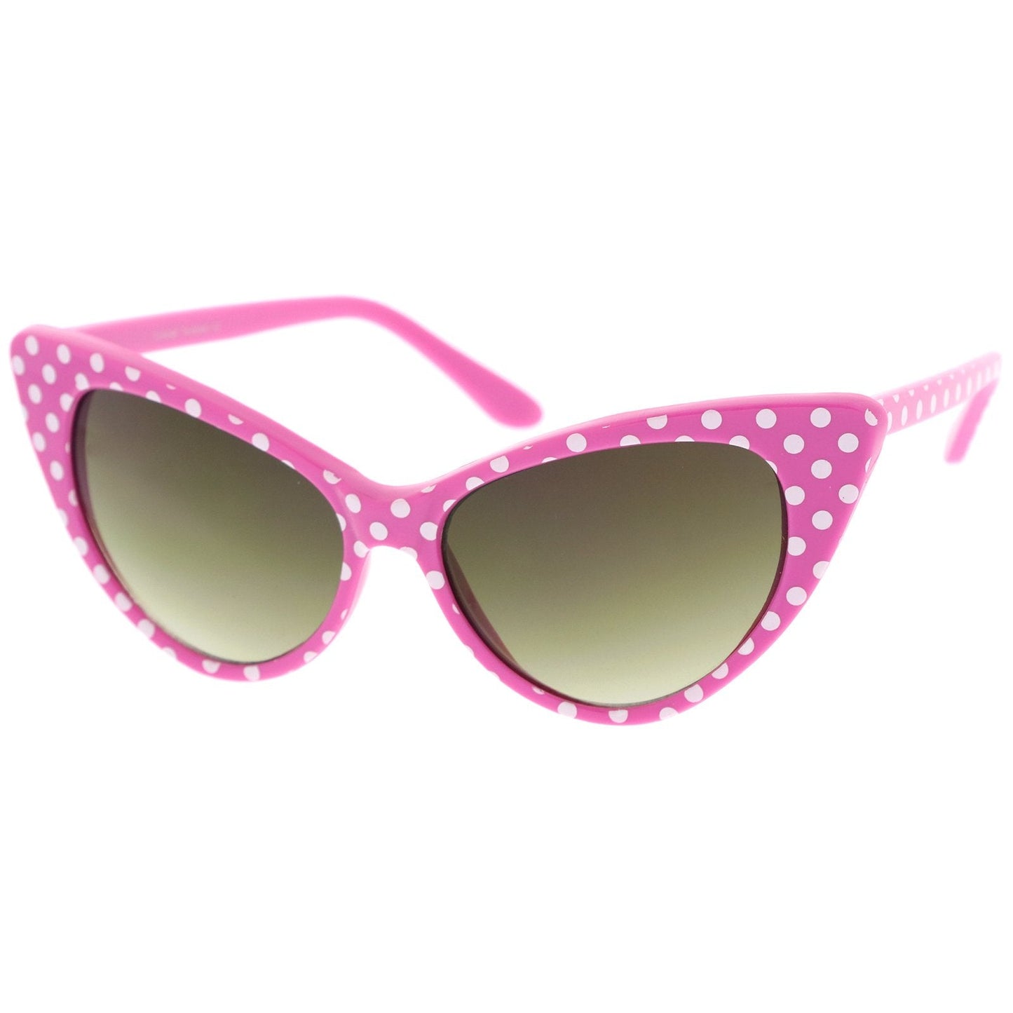 Retro 1950's Polka Dot Cat Eye Fashion Sunglasses 8498