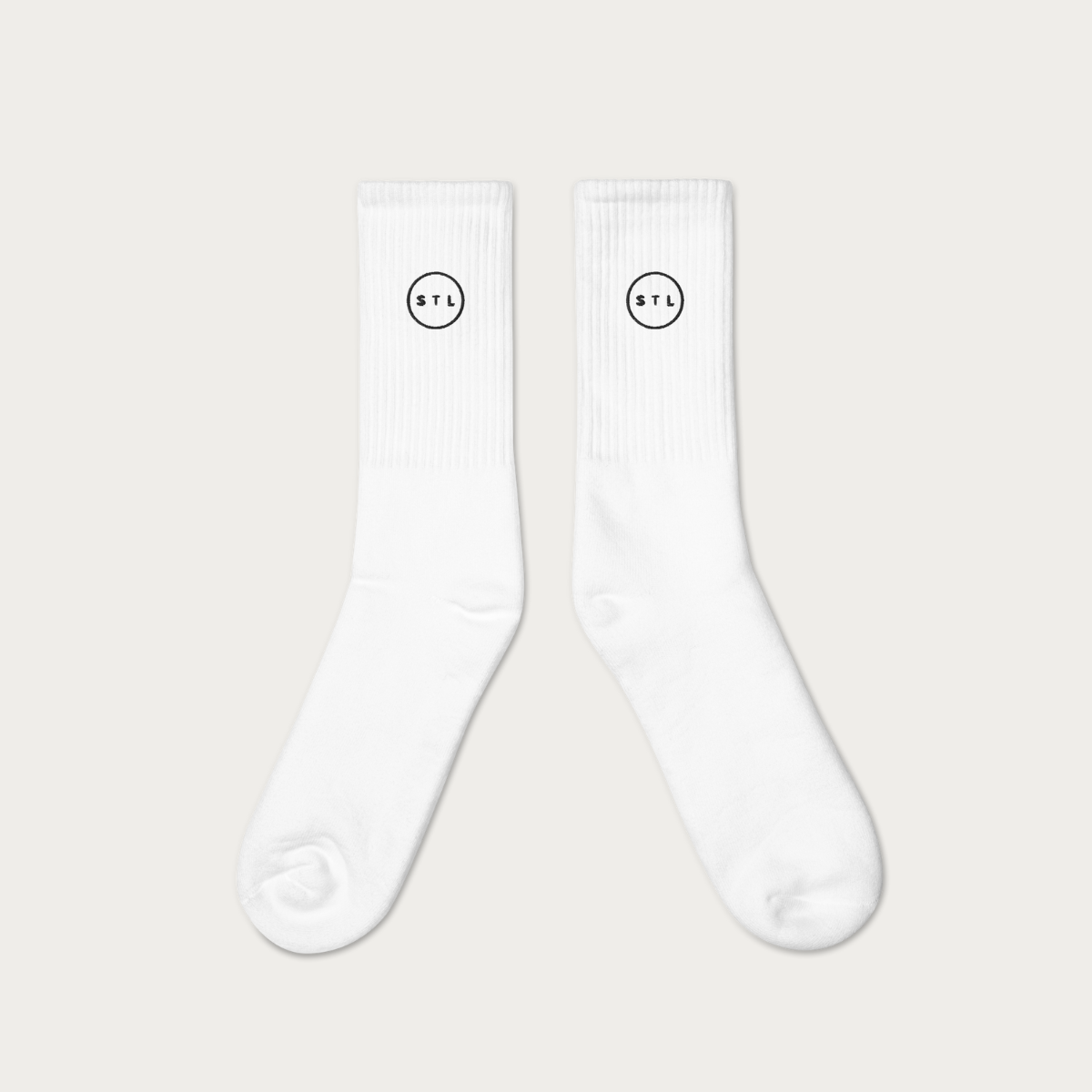 City Circle Embroidered socks