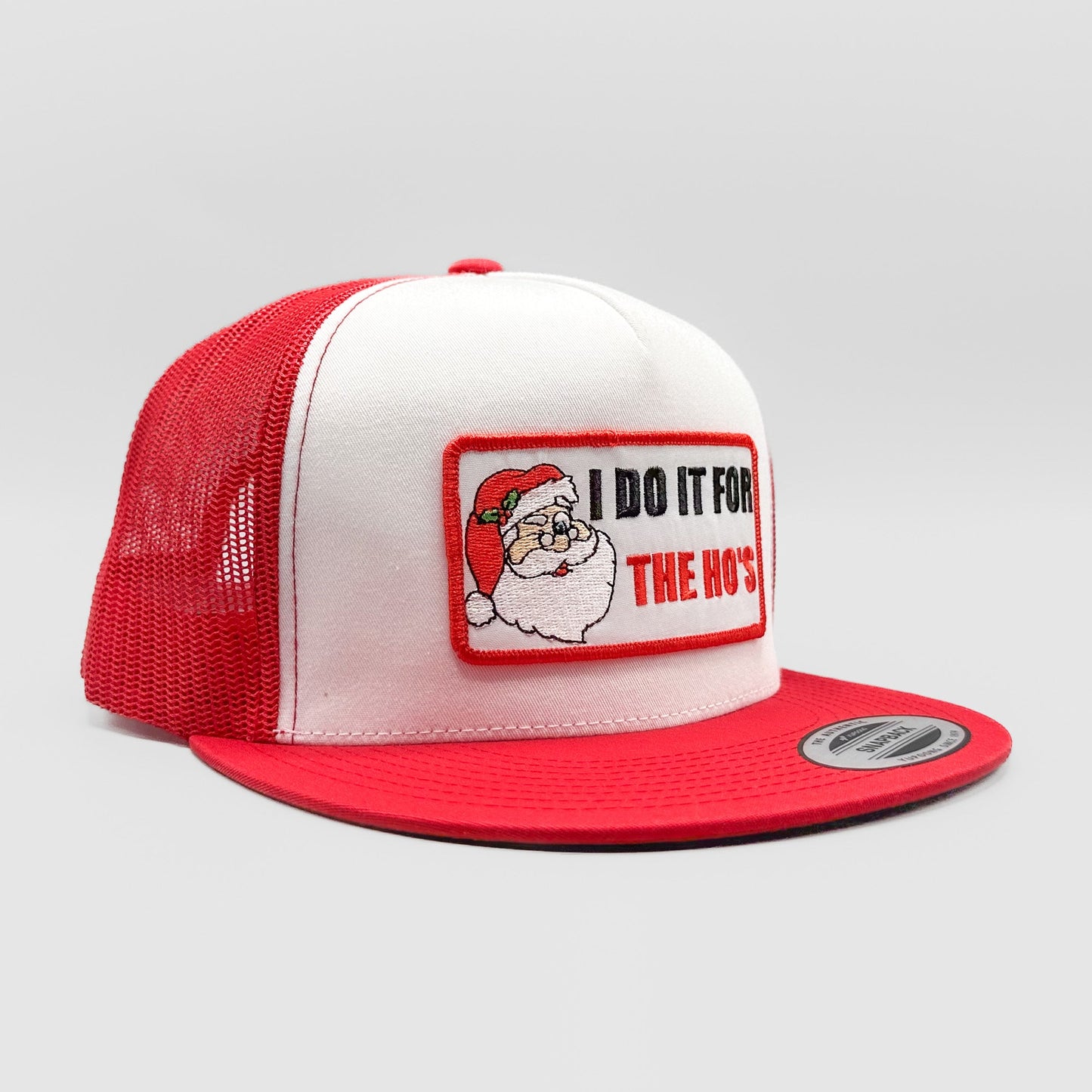 Santa "I Do it for the Ho's" Christmas Trucker Hat