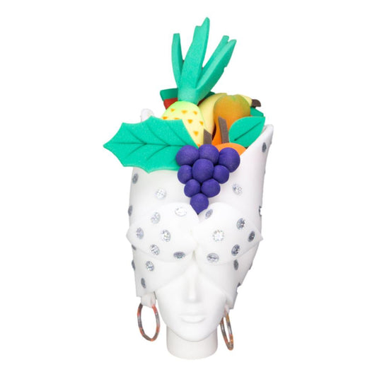 White Bride Carmen Miranda Hat