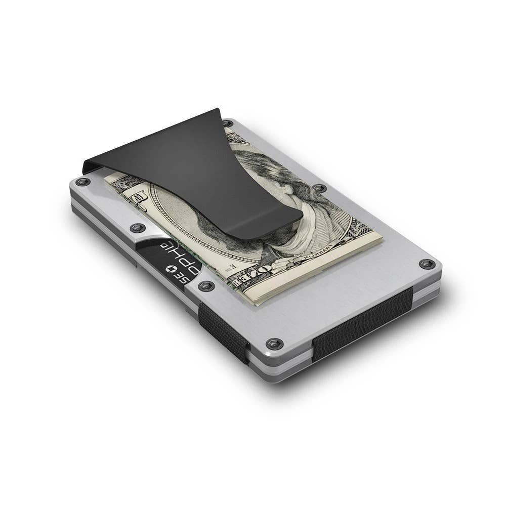 Grid Wallet // Silver Aluminum