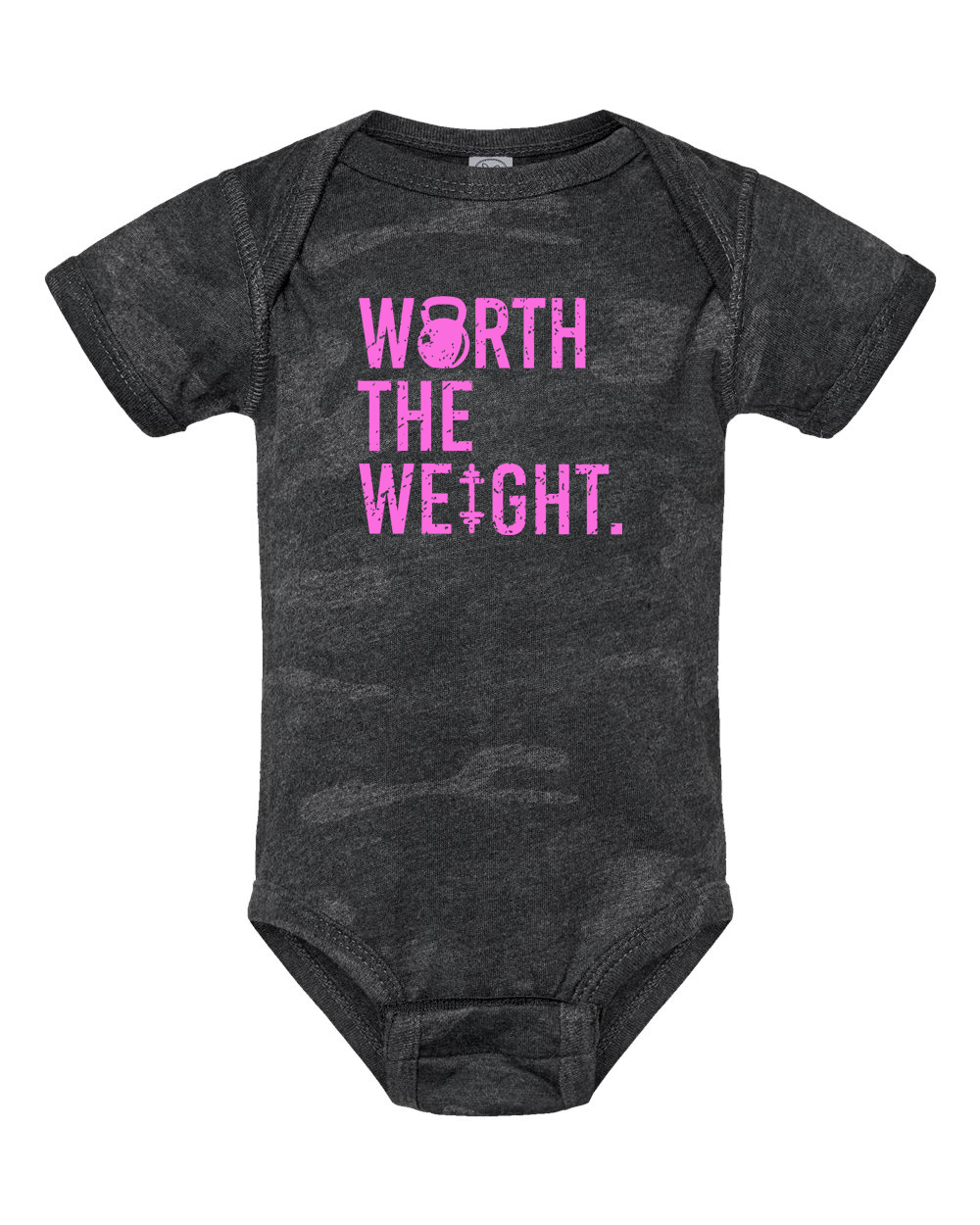 Worth The Weight Onesie (With Pink Text)