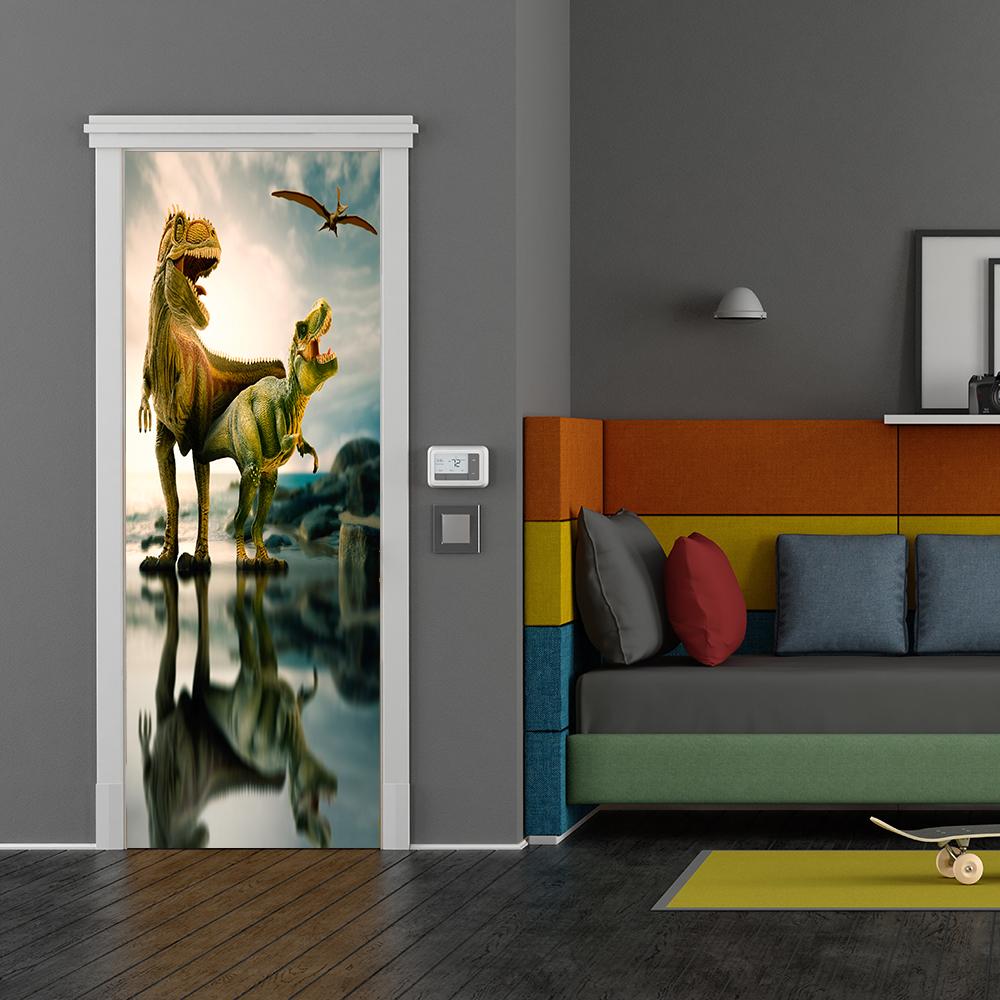 Dinosaur Door Mural