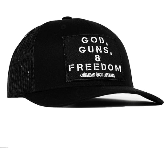 God, Guns, And Freedom Patch Mid-Profile Mesh Snapback