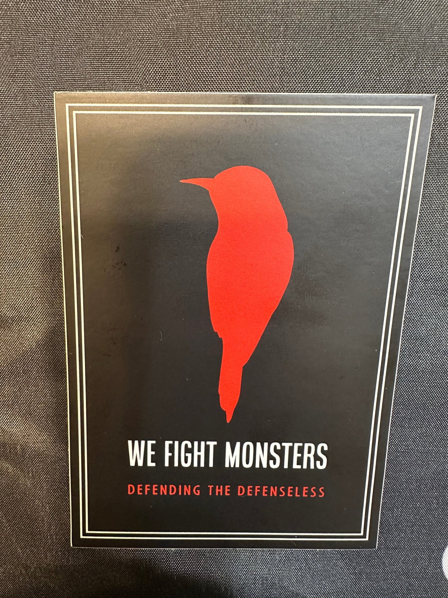 We Fight Monsters Logo 3x4” Window Decal Sticker