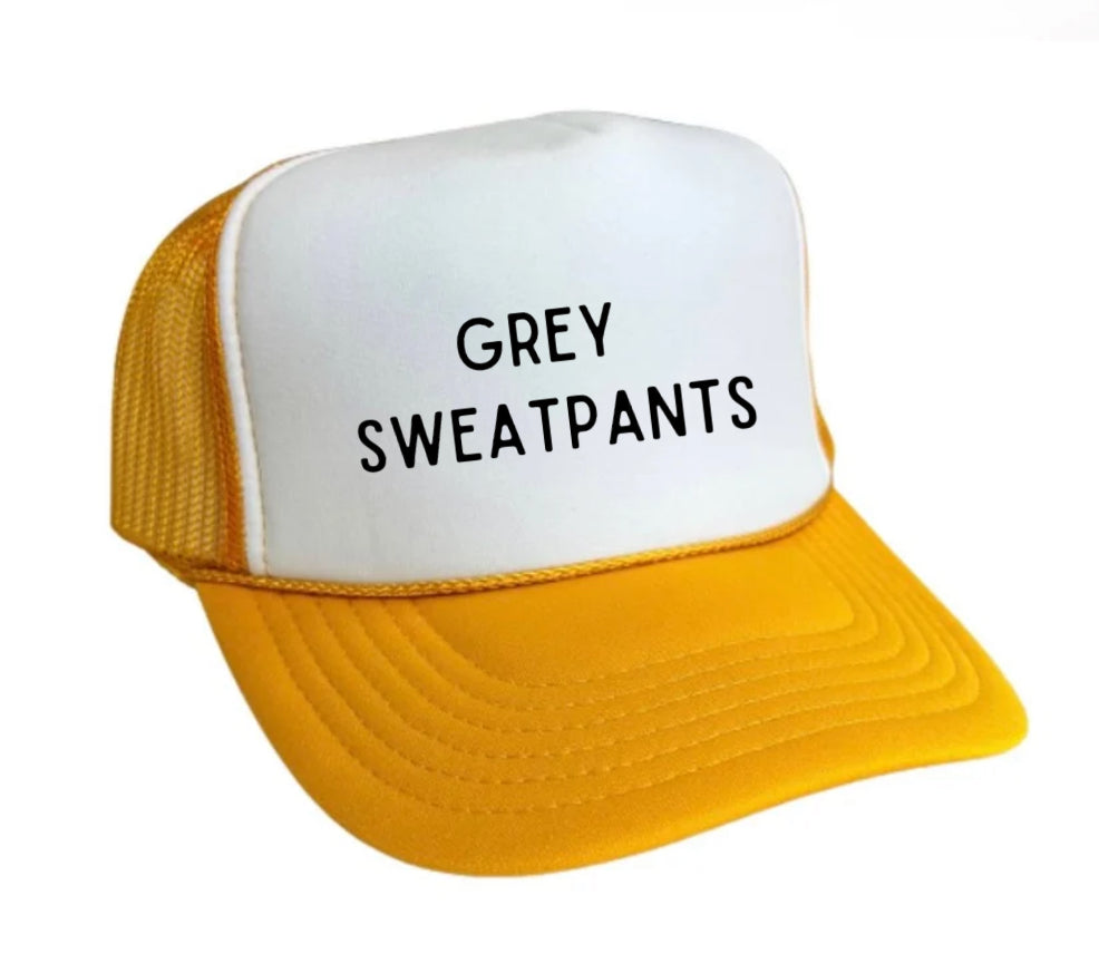 Grey Sweatpants Trucker Hat