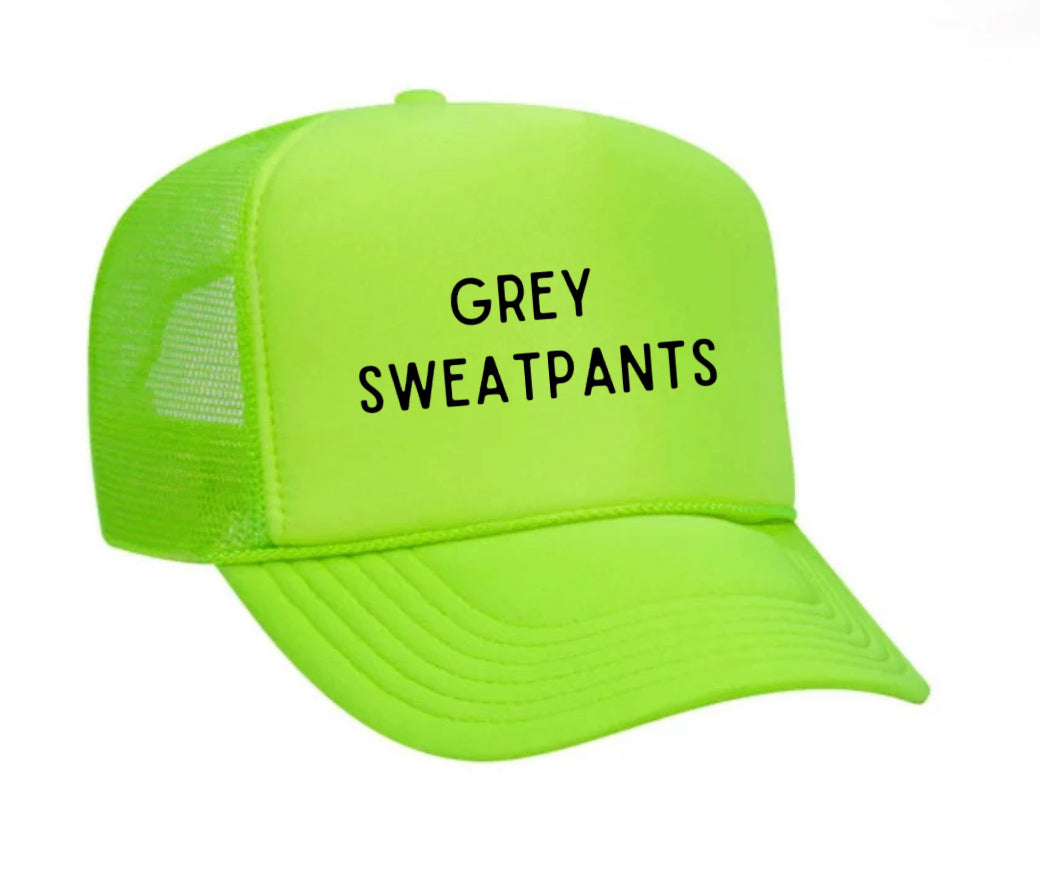 Grey Sweatpants Trucker Hat