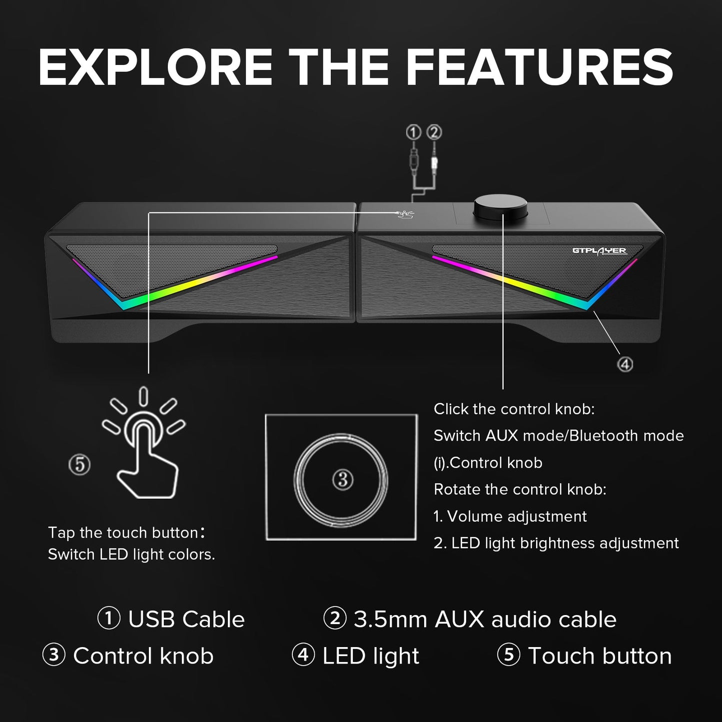 Gaming Bluetooth Lynck Speaker GT-Spker 1