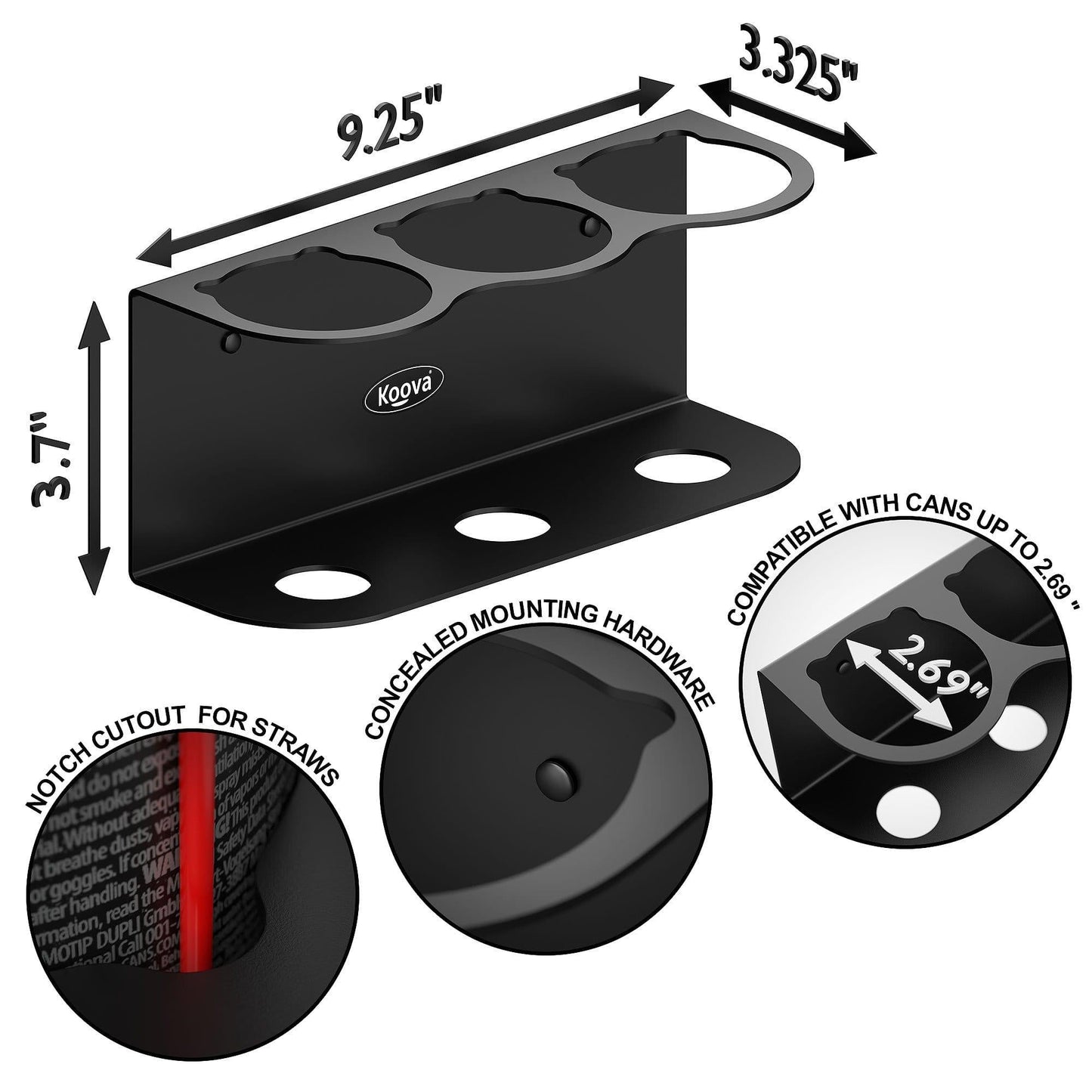 Aerosol Spray Can Holder - 3 Can