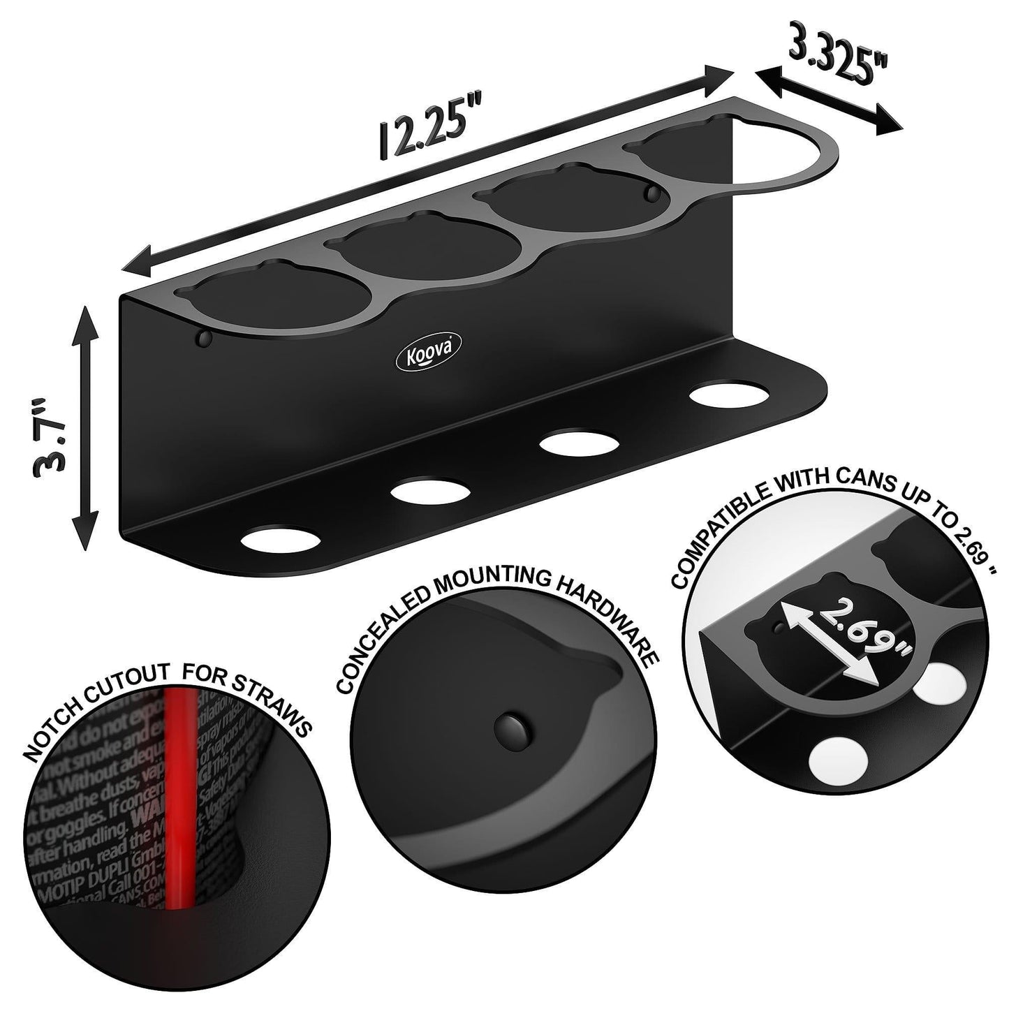 Aerosol Spray Can Holder - 4 Can