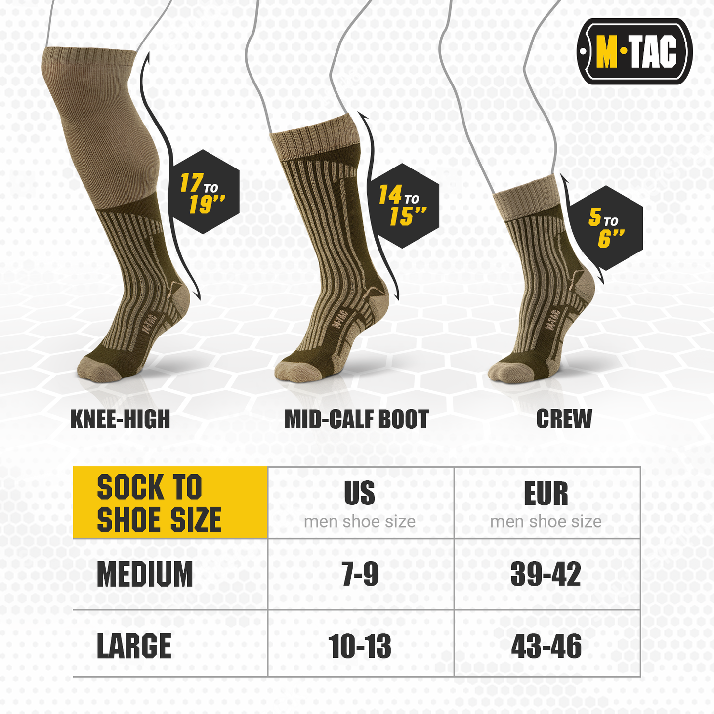 M-Tac Military Mid Calf Socks (Set of 2)