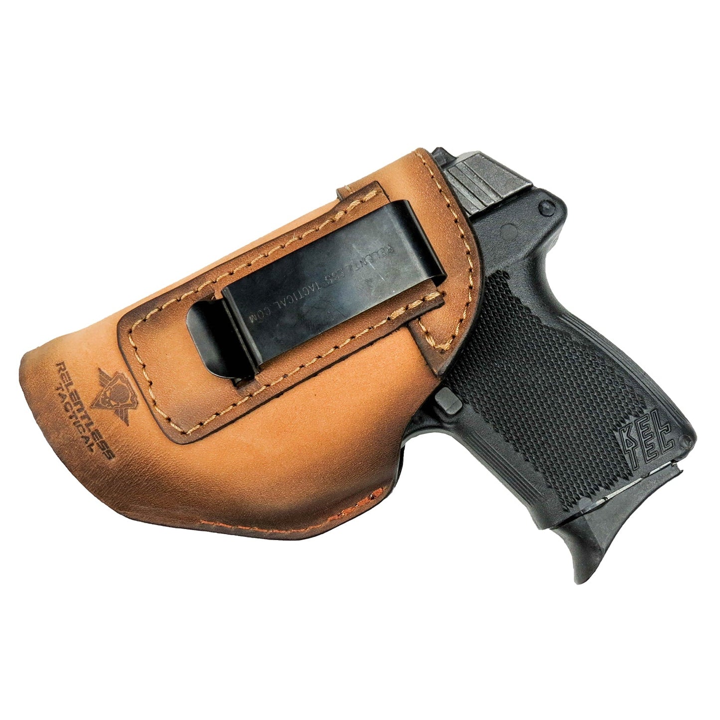 The Defender Leather IWB Holster | Fits Glock 42 | P365 | Hellcat | Lifetime Warranty | Made in USA