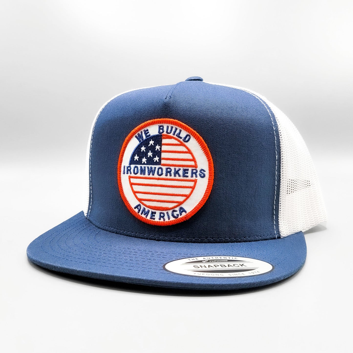 USA Ironworkers "We Build America" Union Welder Navy Trucker Hat