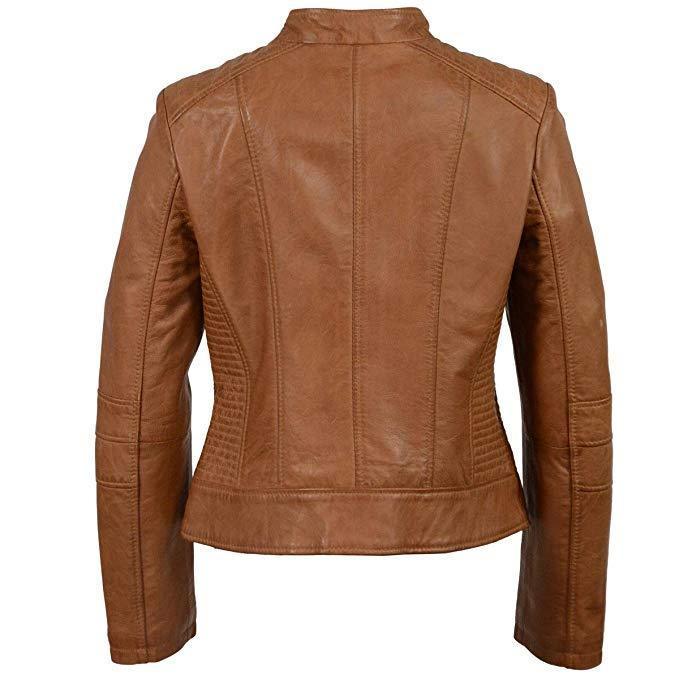 Milwaukee Leather SFL2860 Women's Saddle Zip Front Stand Up Collar Leather Jacket