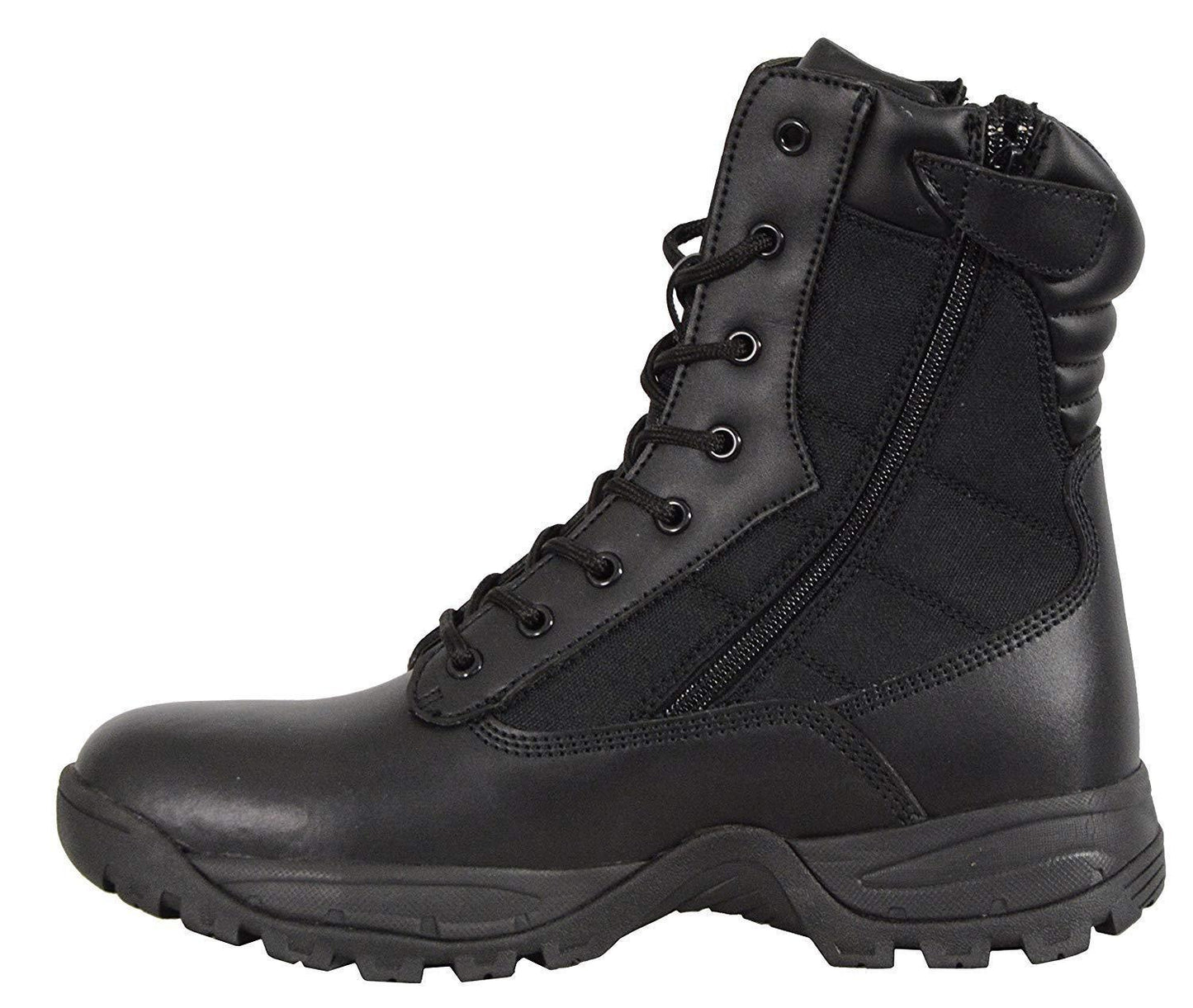 Milwaukee Leather MBM9110 Men's 9-Inch Black Leather Lace-Up Swat Style-Tactical Motorcycle Riding Boots