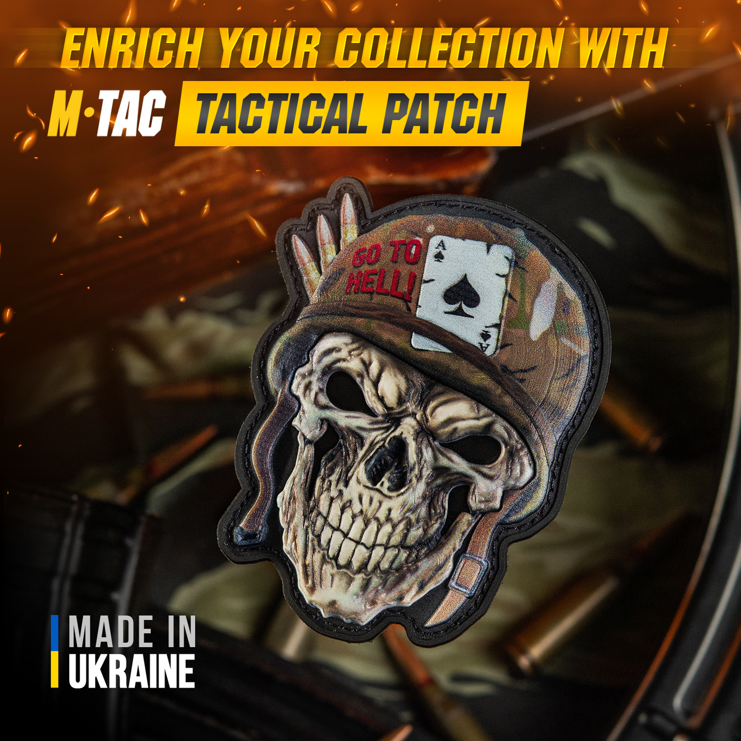 M-Tac Patch Skull in a Helmet PVC